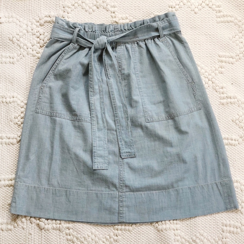 Madewell Chambray skirt